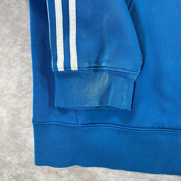 Vintage Adidas Logo Embroidered Soft And Cozy Blue Pullover Hoodie - Picture 4 of 6
